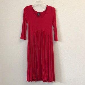 Red flowy dress